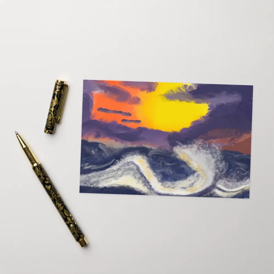 Sunset Ocean Card product image (2)