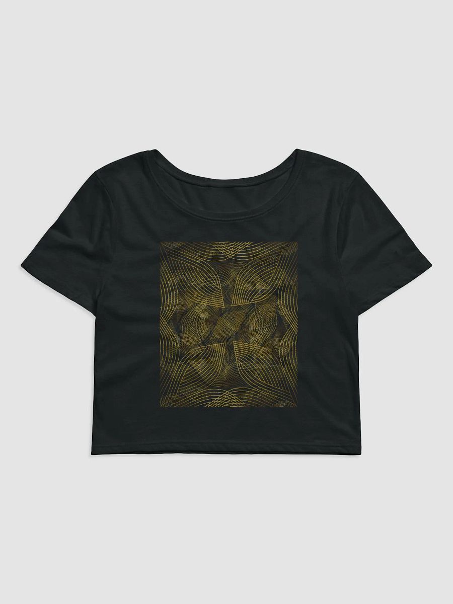 Crop Tee with golden lines and leaf design product image (1)