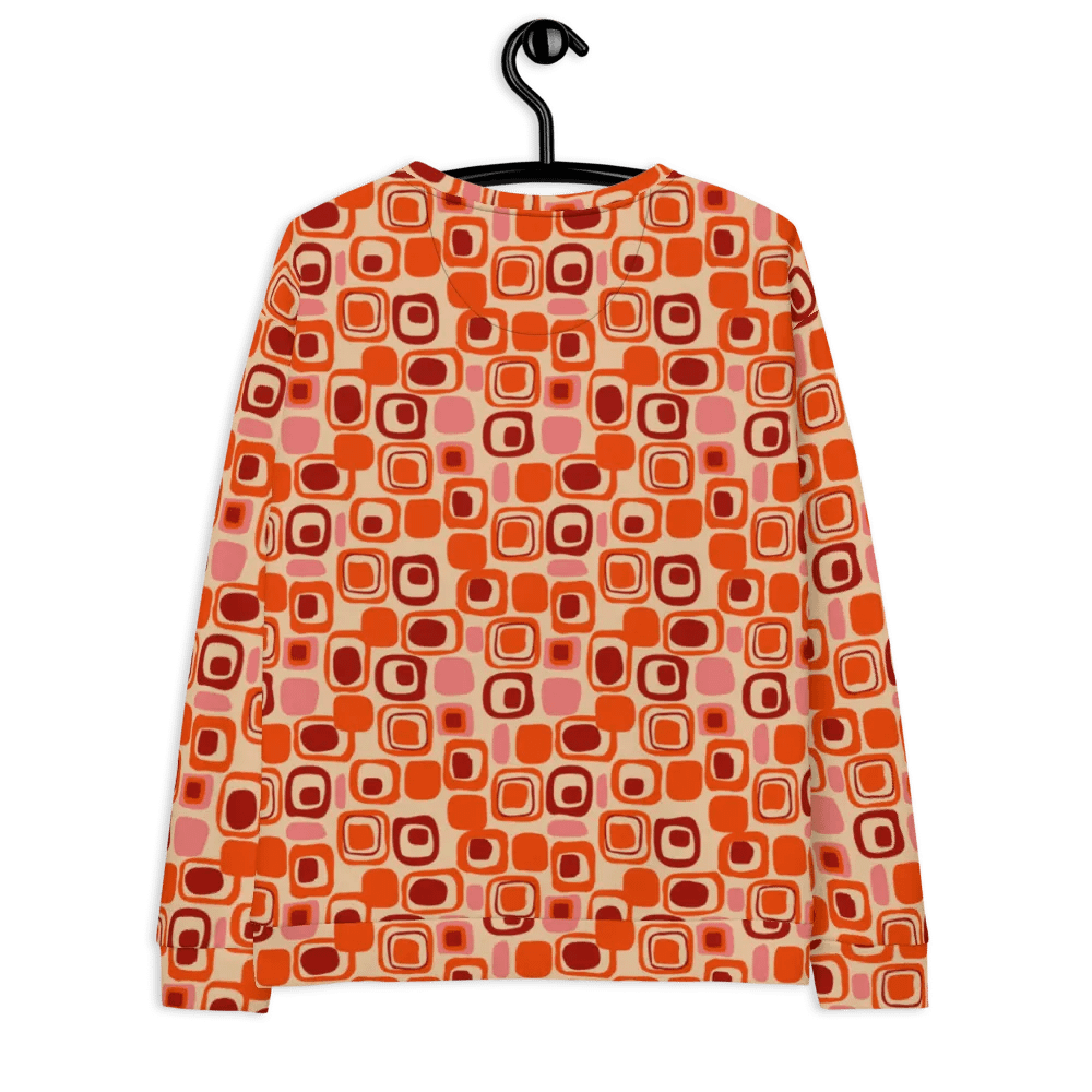 Mid-Century Pattern Orange Sweatshirt product image (11)