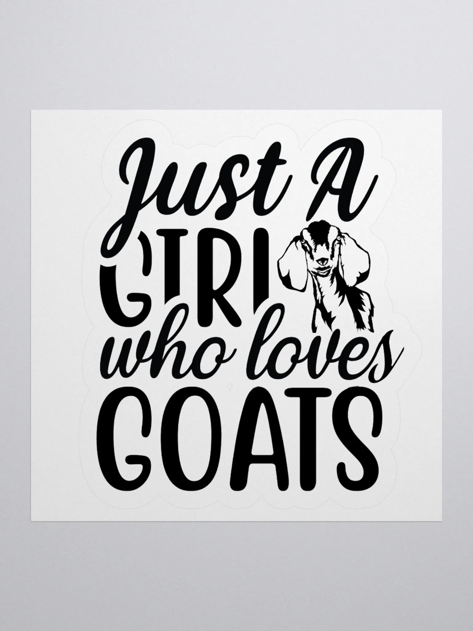Just a Girl that Loves Nubians KISS Cut Stickers product image (4)