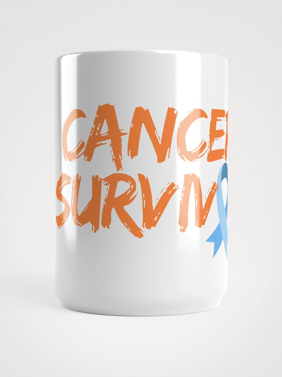 CANCER SURVIVOR Blue Ribbon Mug product image (5)