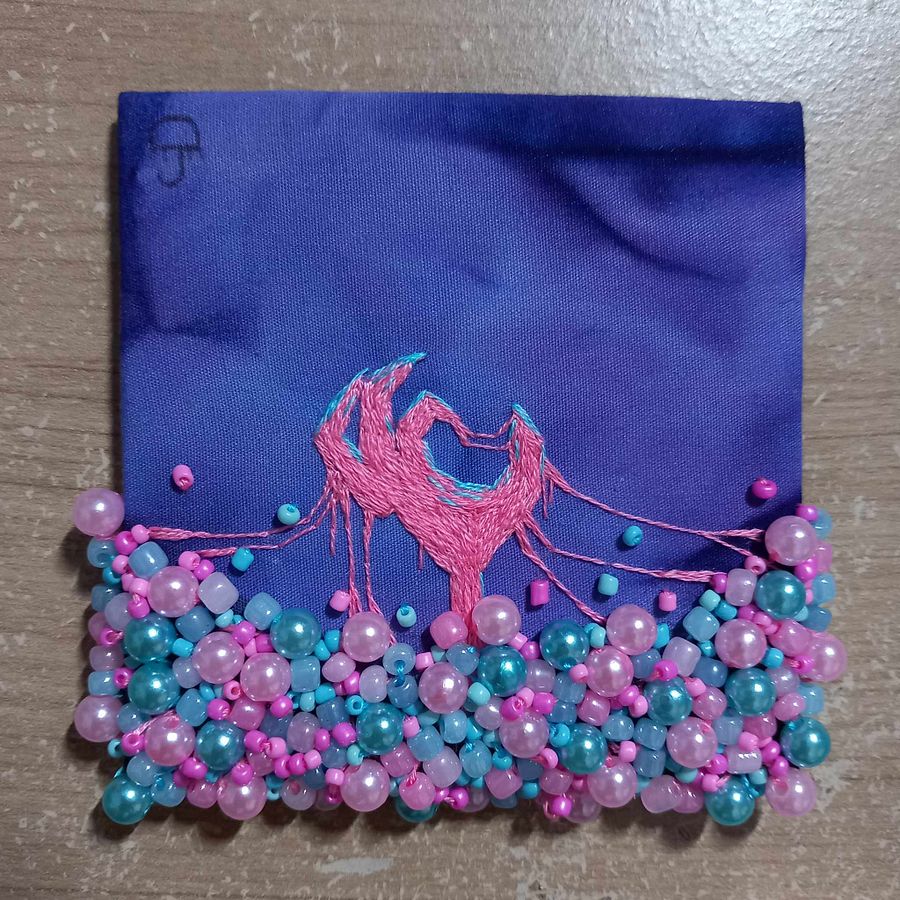 Drowning in Bubblegum Embroidery Square product image (2)
