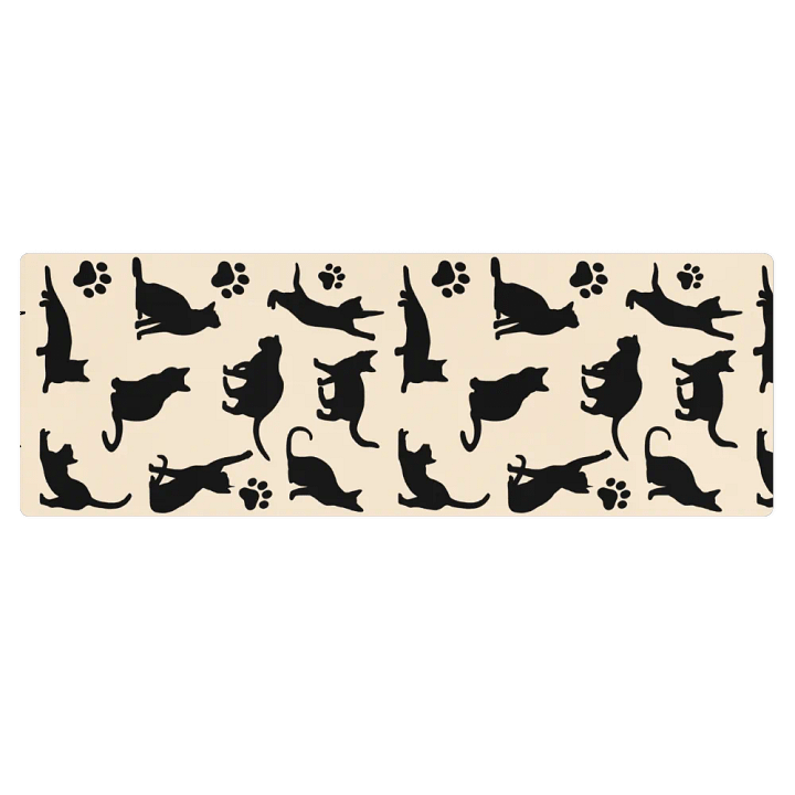 Cat Silhouette Yoga Mat: Perfect for Cat Lovers and Yoga Enthusiasts product image (1)