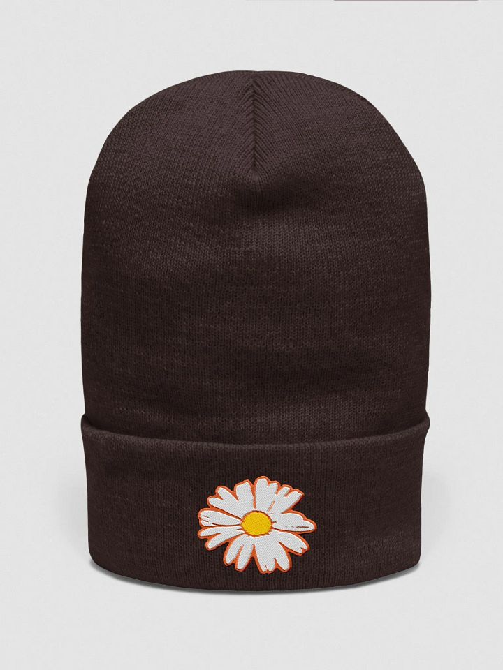 Sunrise Bloom Embroidered Daisy Beanie product image (4)