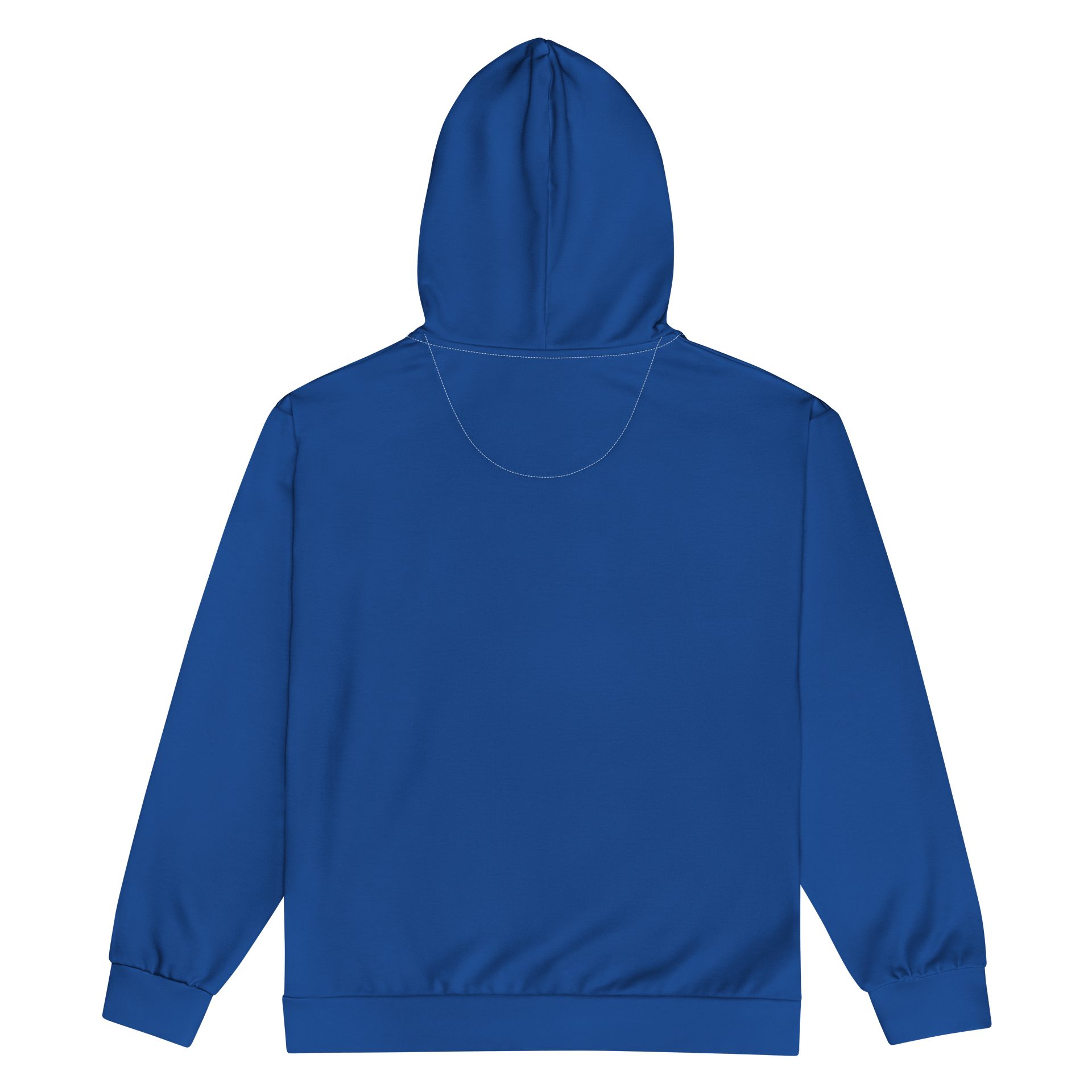 Seaside English Cottage Blue Solid Color Eco Friendly Unisex Zip Hoodie product image (2)