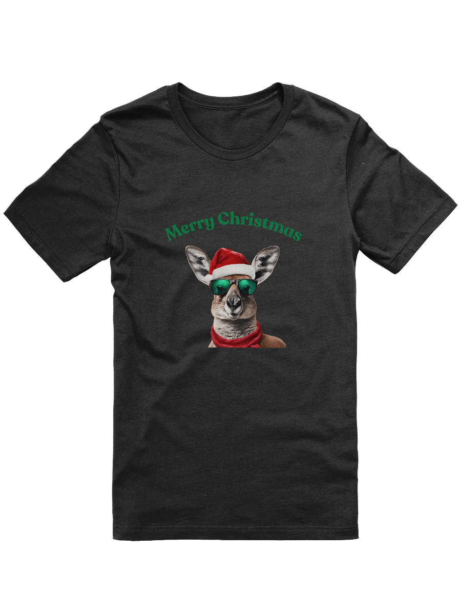 Festive Kangaroo Merry Christmas T-Shirt - Green product image (1)