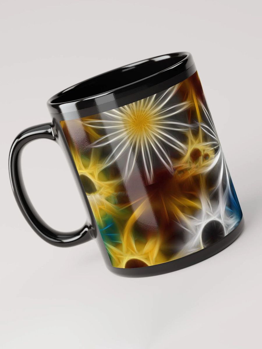 Glowing Daisies Black Coffee Mug product image (6)