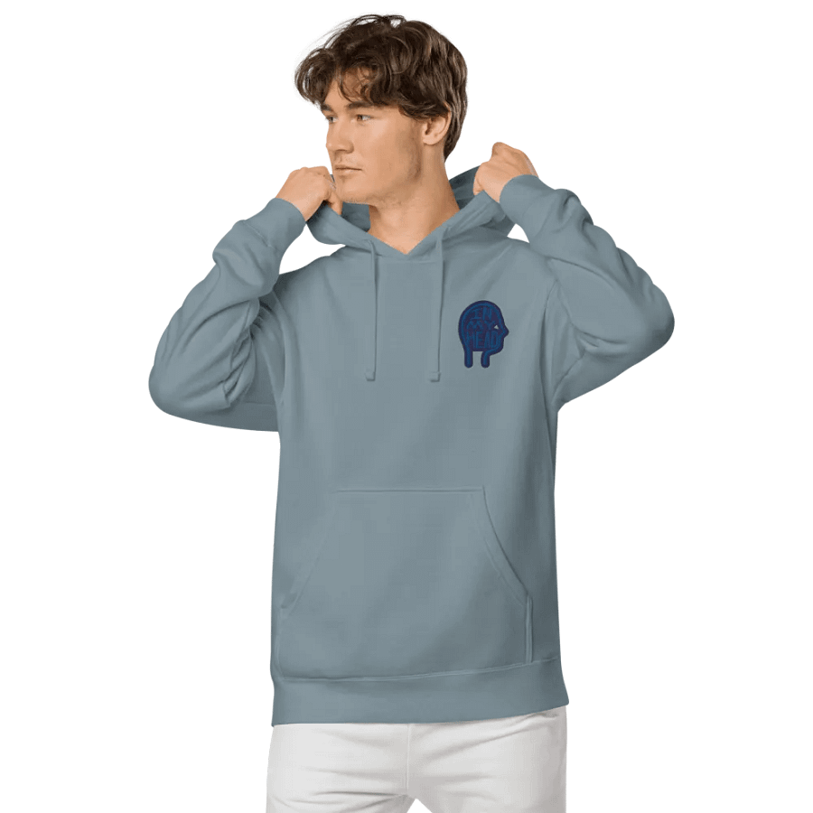 In My Head (L.C. lake design) embroidered pigment hoodie product image (6)