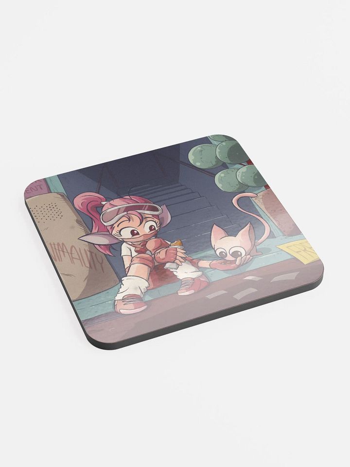 Here for You | Glossed Cork Coaster product image (2)