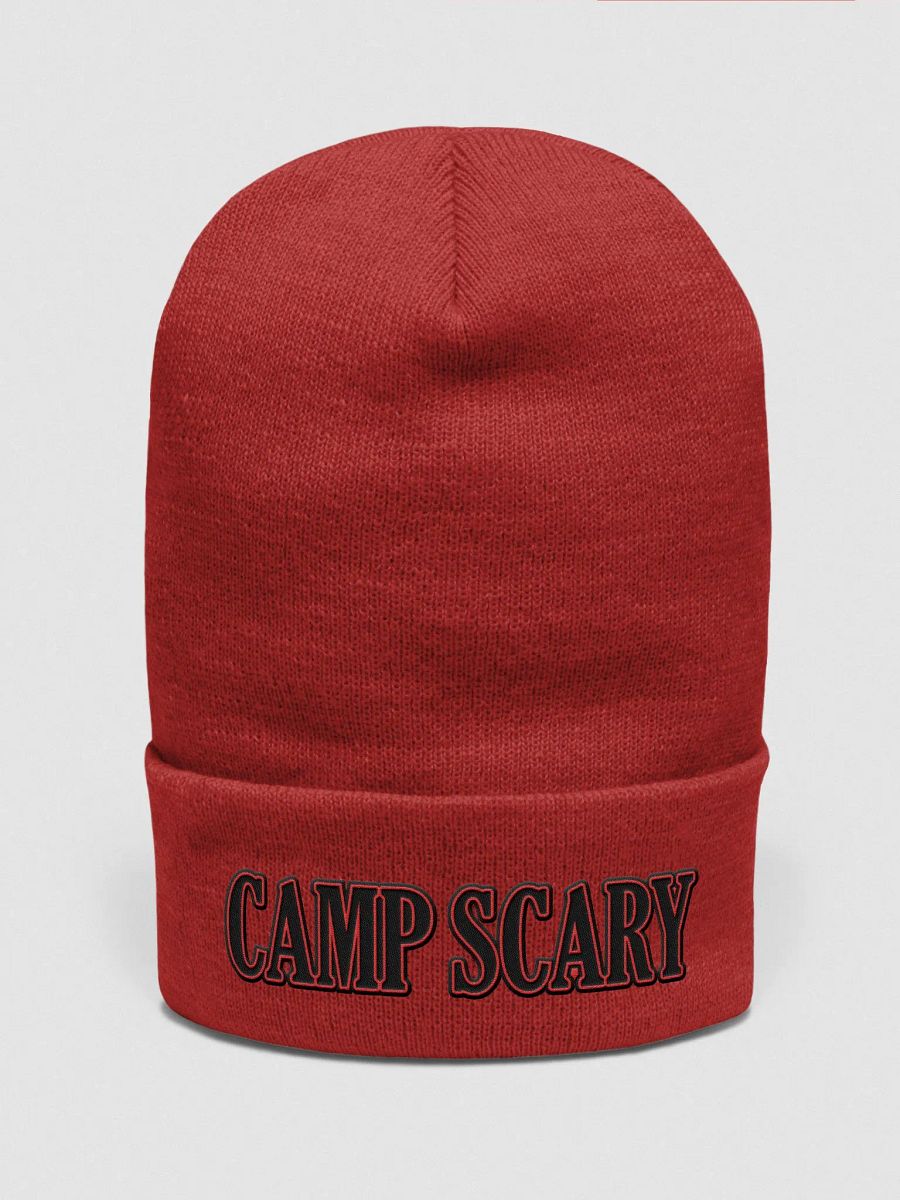 Something Scary Cuffed Beanie - Red Camp Scary with Black logo product image (1)