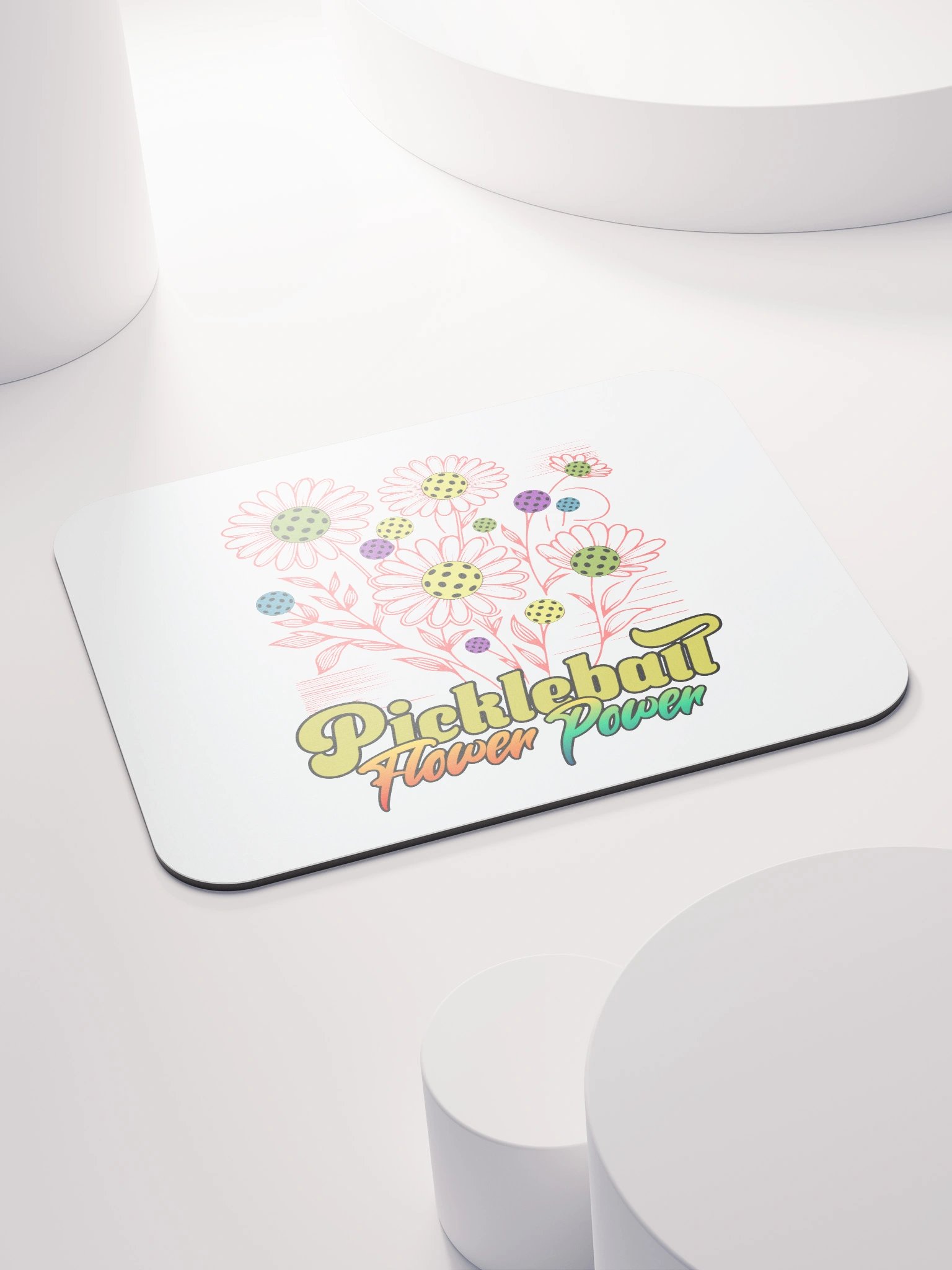 Pickleball Flower Power Mouse Pad product image (4)