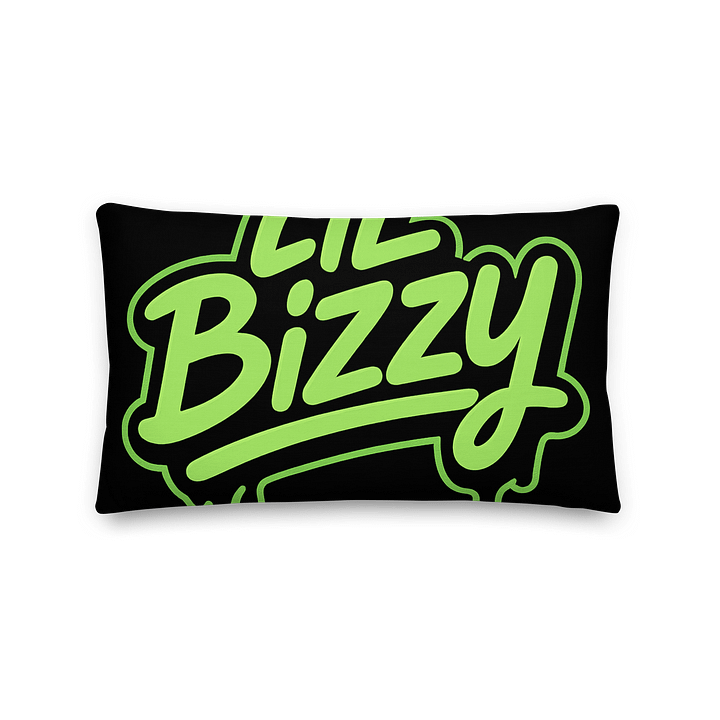 Official lil bizzy Pillow (green) product image (1)