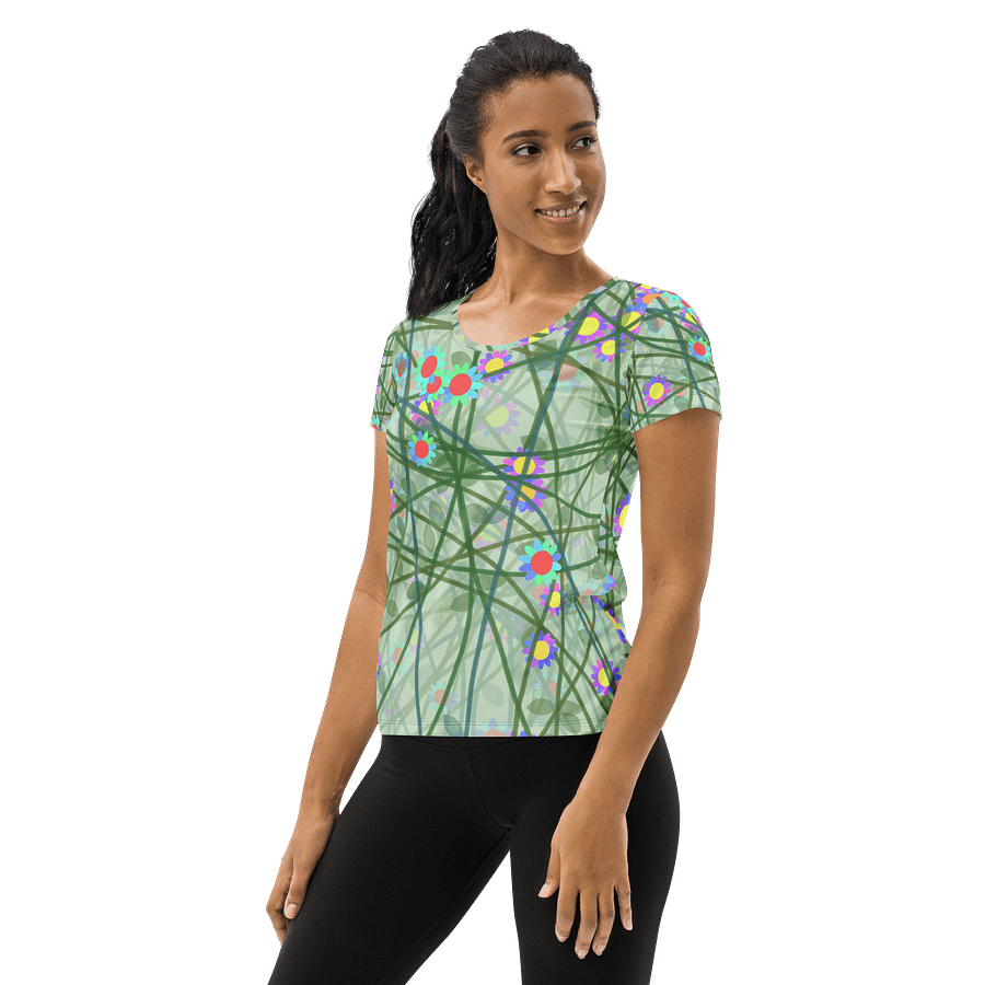 Blossom Burst All-Over Women's Athletic Tee product image (3)
