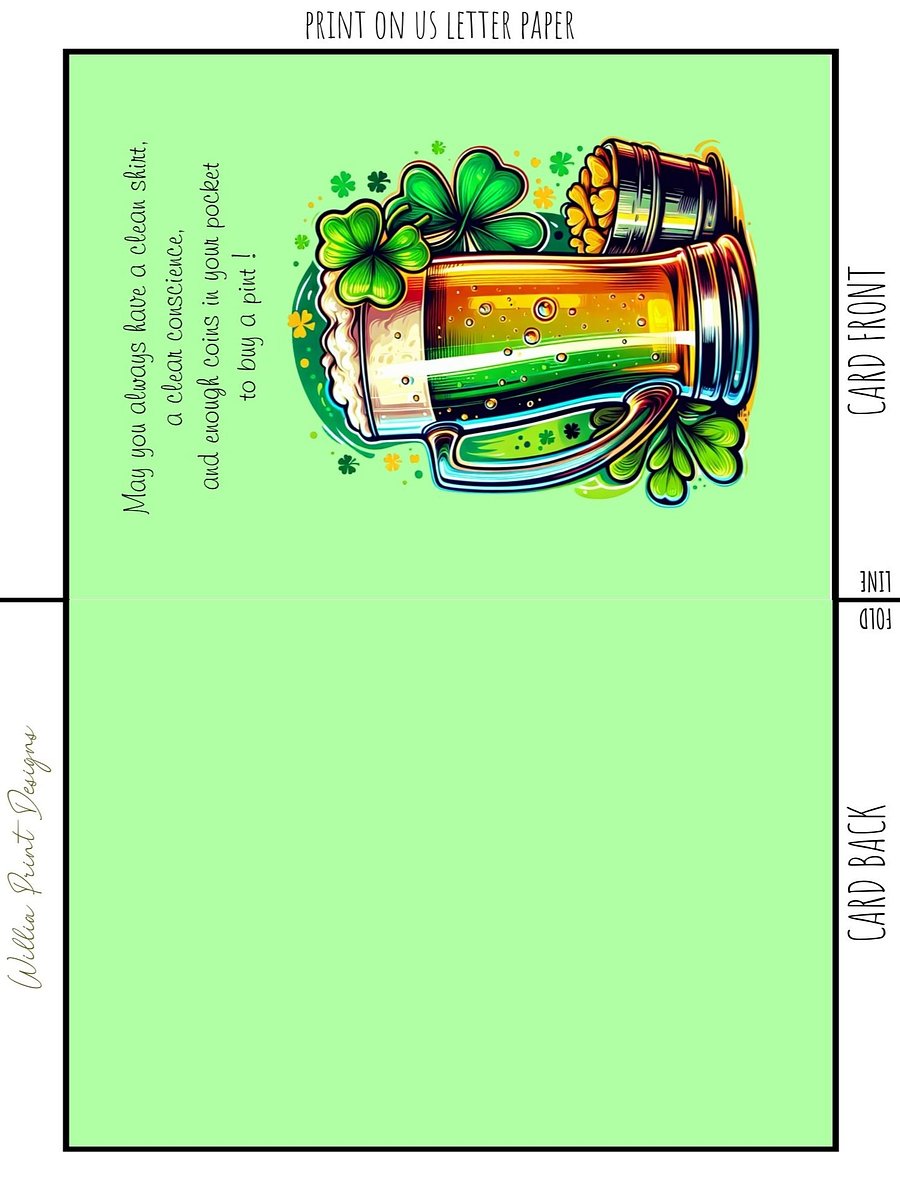 St Patrick's Day Irish Blessing Card (digital download) product image (5)