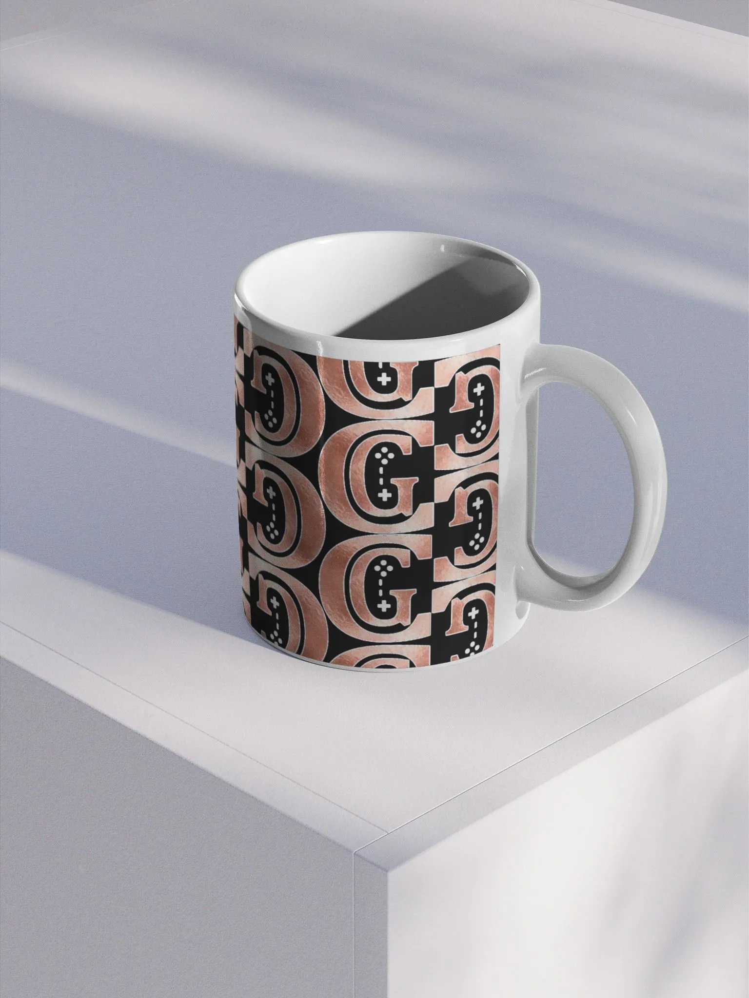 Dark Rose Gold Logo Pattern Mug product image (2)