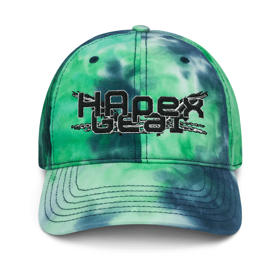 Tie-Dye Dad Hat - Embroidery - Black HApex Gear White Logo product image (4)