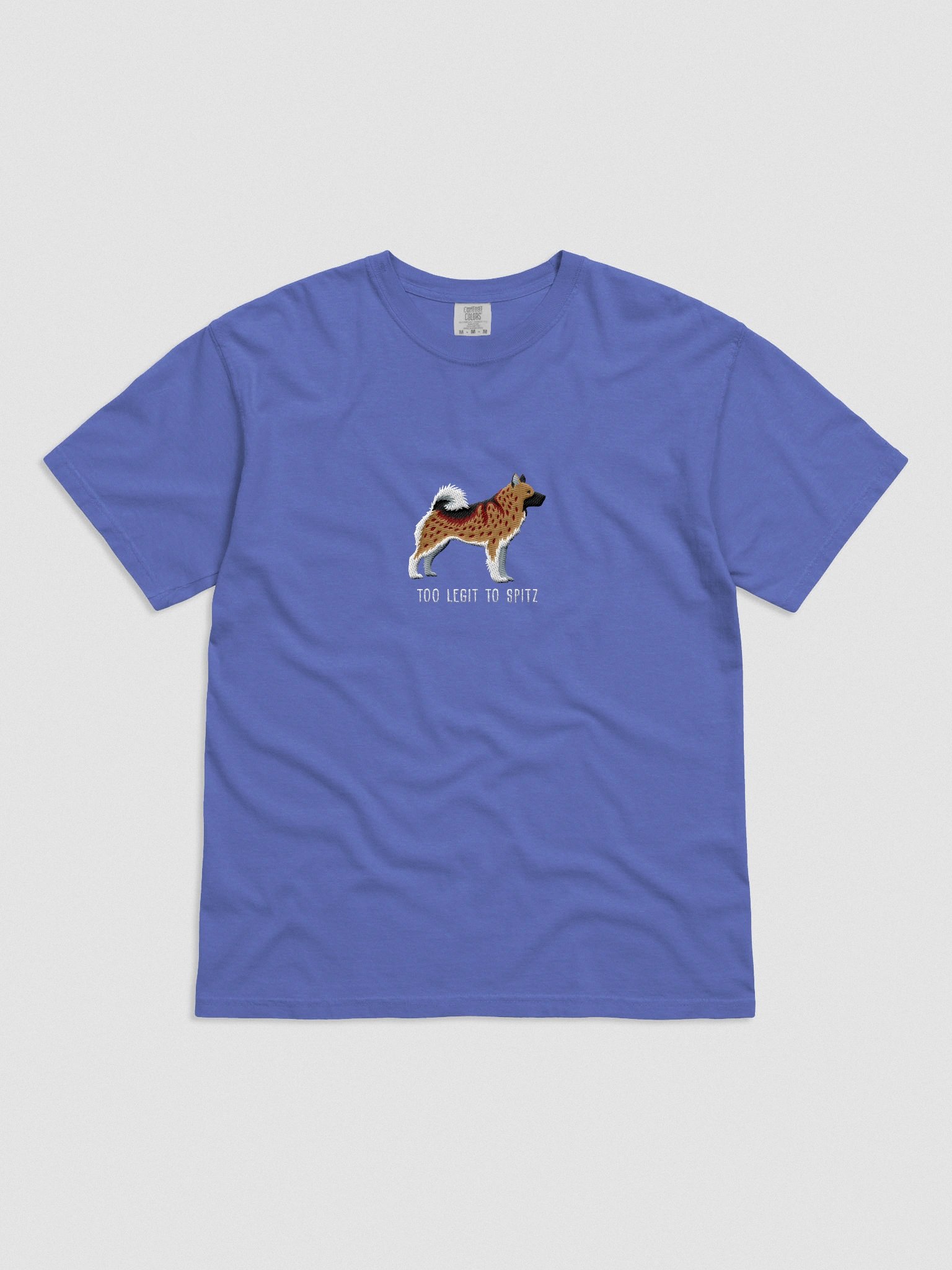 Too Legit to Spitz T-Shirt(Embroidered) of a Norwegian Elkhound(Brown) product image (4)
