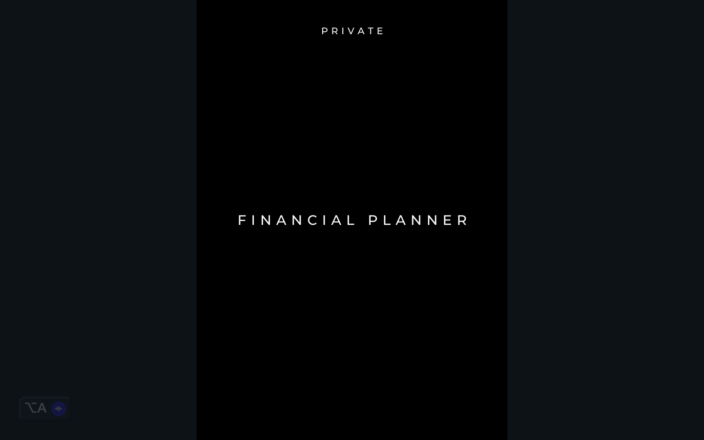 Private Financial Printable Planner with Bonus Private Financial Planner Productivity Workbook. product image (1)