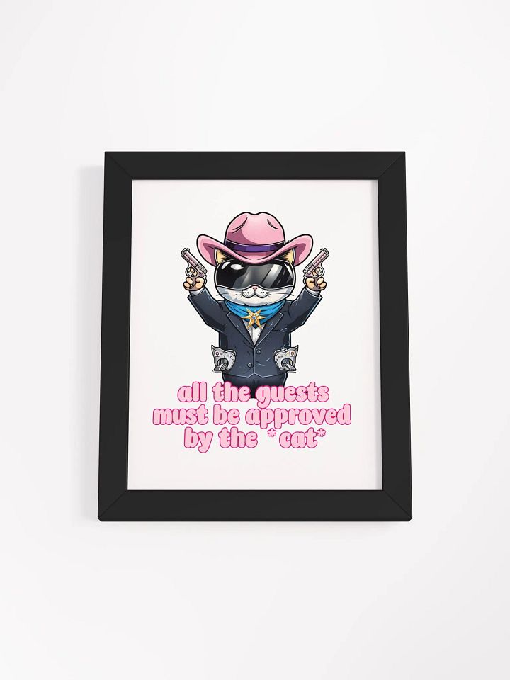 approved by the cat framed poster product image (1)