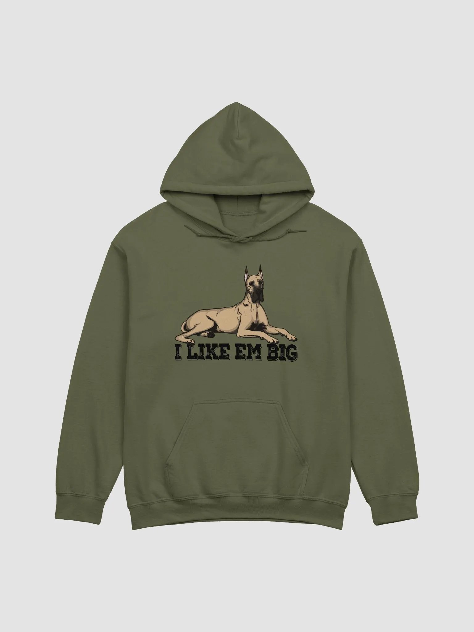 I Like Em Big Hooded Sweatshirt of a Great Dane(Cropped Ears) | Funny Hoodie for Great Dane Paw-rents product image (17)