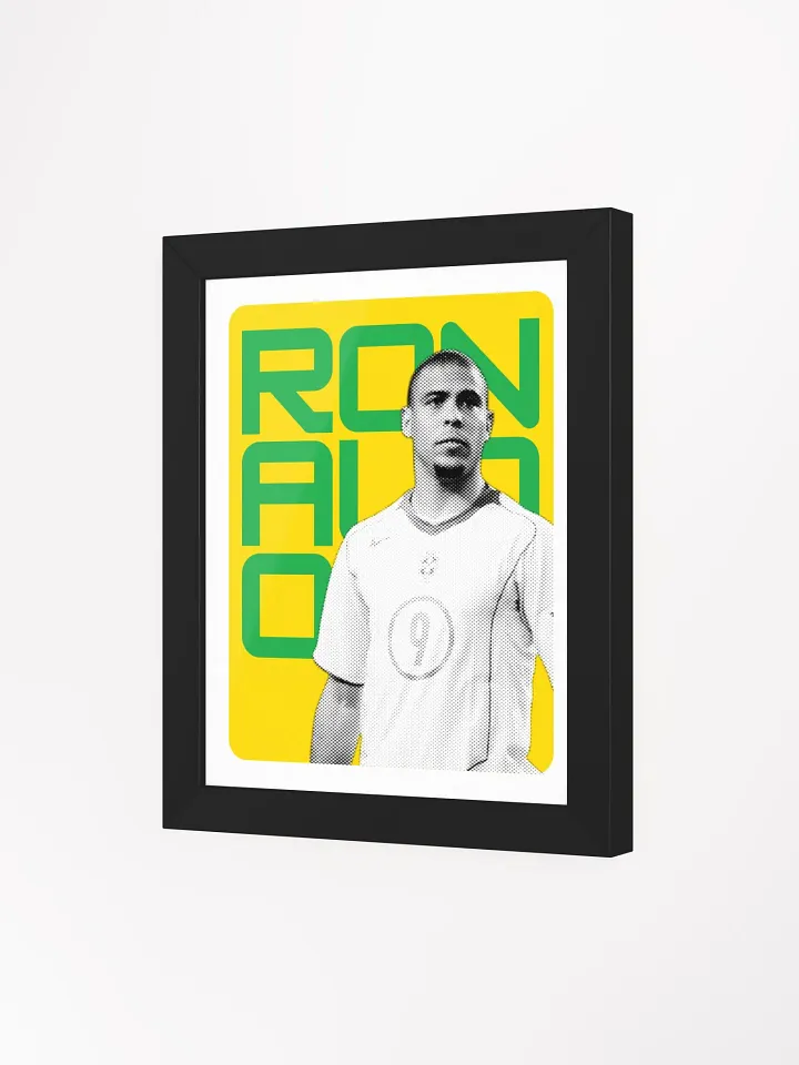 Ronaldo BW Brazil Name Art Framed Print product image (1)