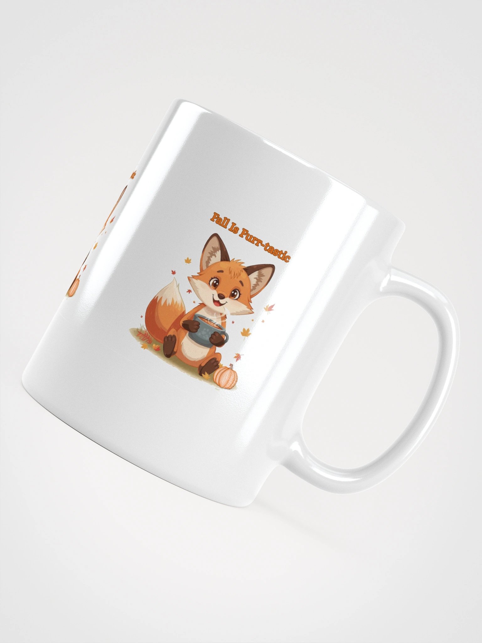 Fall Is Furr-tastic Fox White Glossy Mug product image (5)