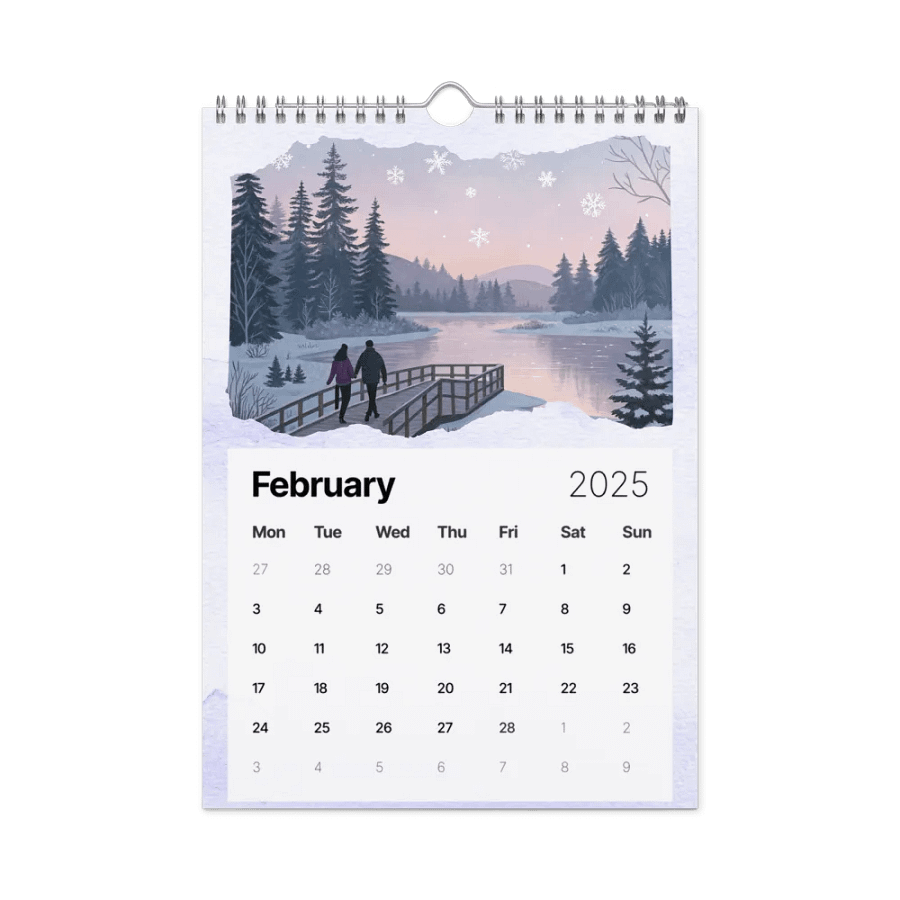 WATERCOLOR SEASONAL SCENES WALL CALENDAR 2025 product image (5)