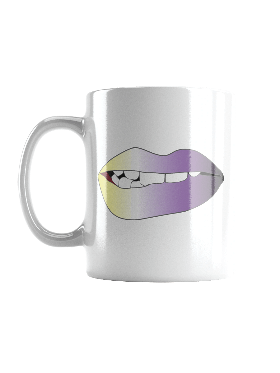 Non-binary Pride Gradient Biting Lips Mug product image (6)