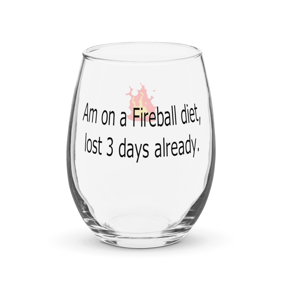 Fireball Diet Wineglass product image (4)