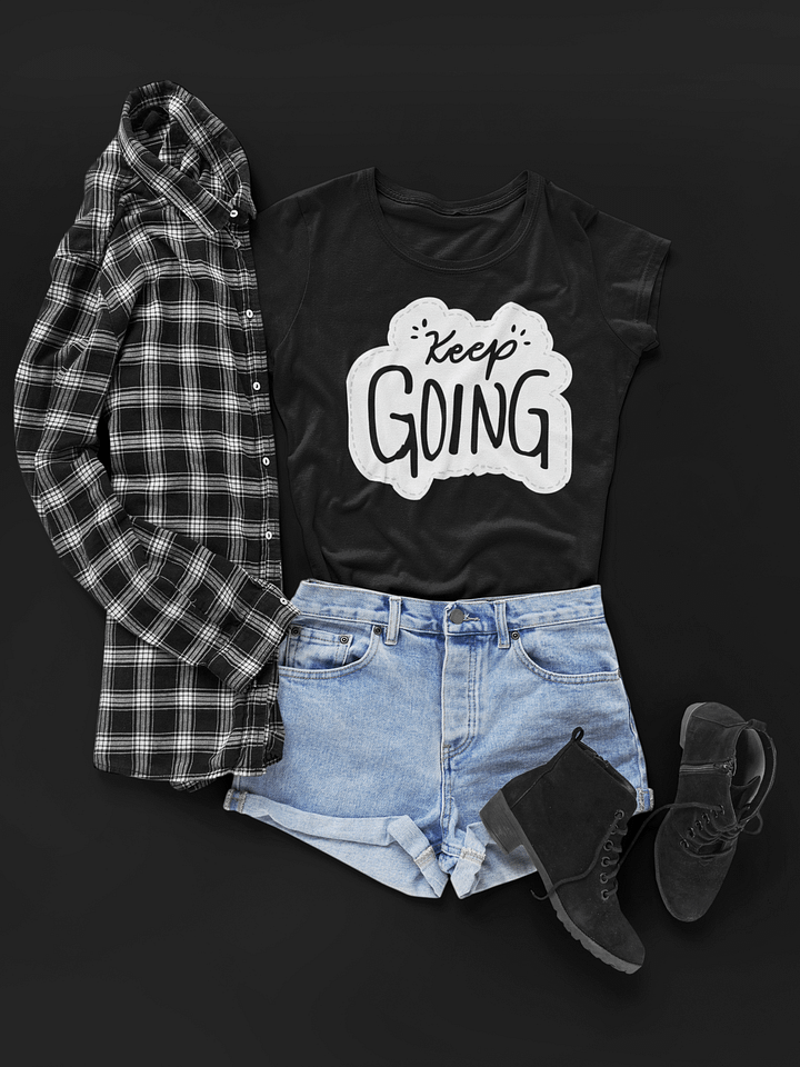 Keep Going Black Unisex T-Shirt product image (1)