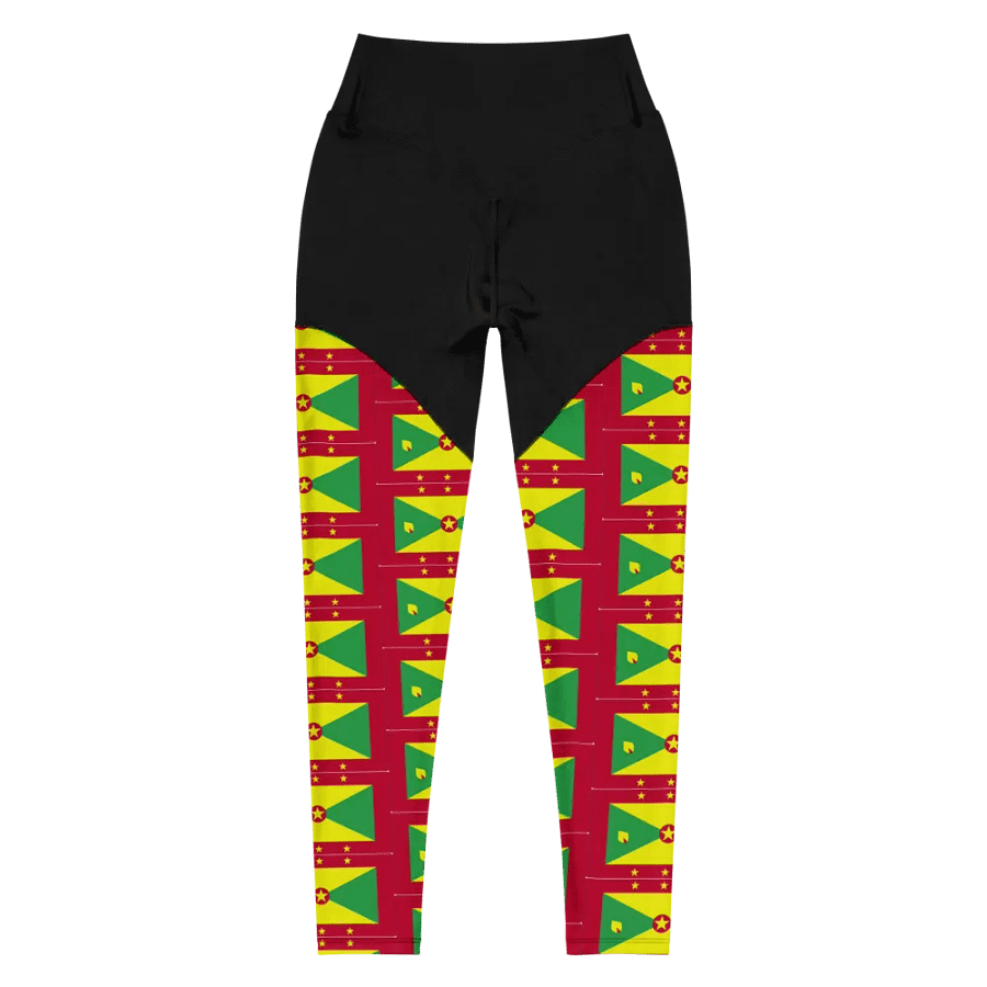 Grenada Flag All-Over Sports Leggings product image (6)