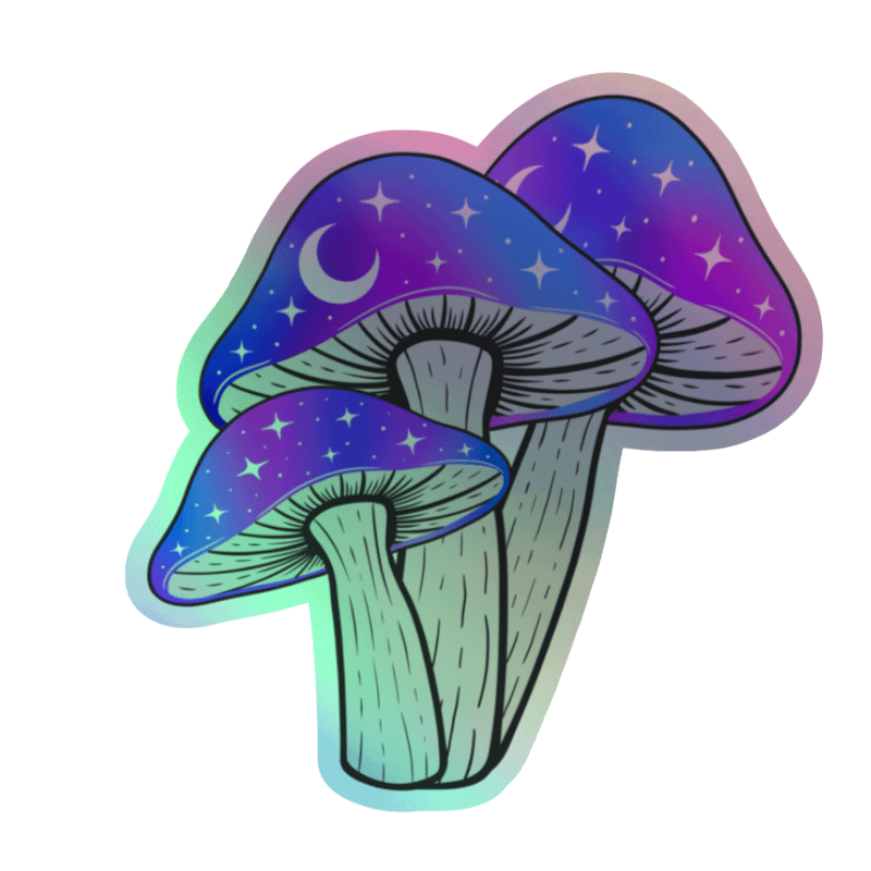 Galaxy Shrooms Holographic Sticker product image (5)