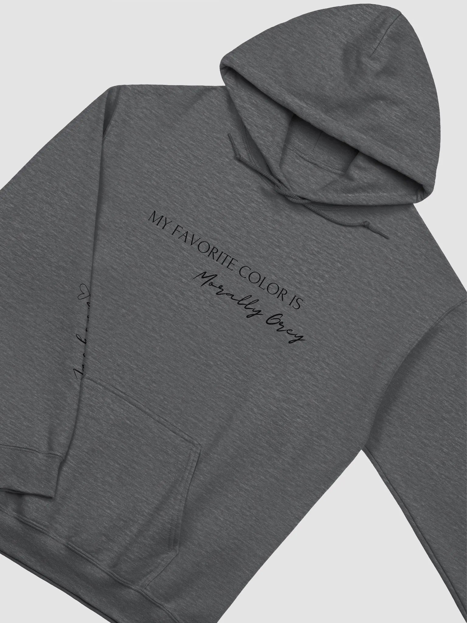 Morally Grey Hoodie Black Font - Jackson product image (3)