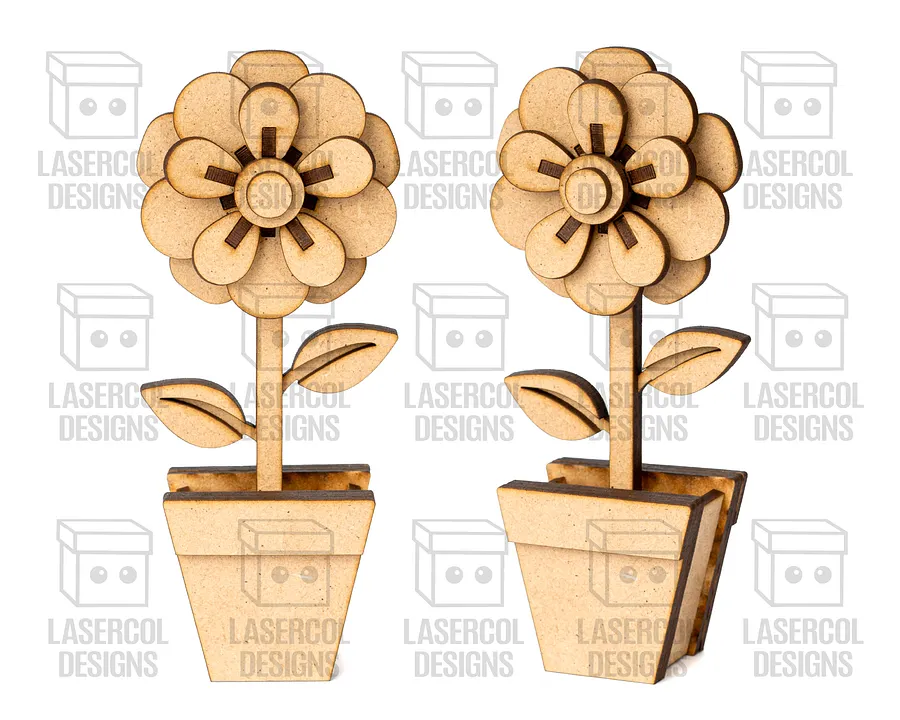 Flowers Set 3d - Laser Cut Files product image (3)