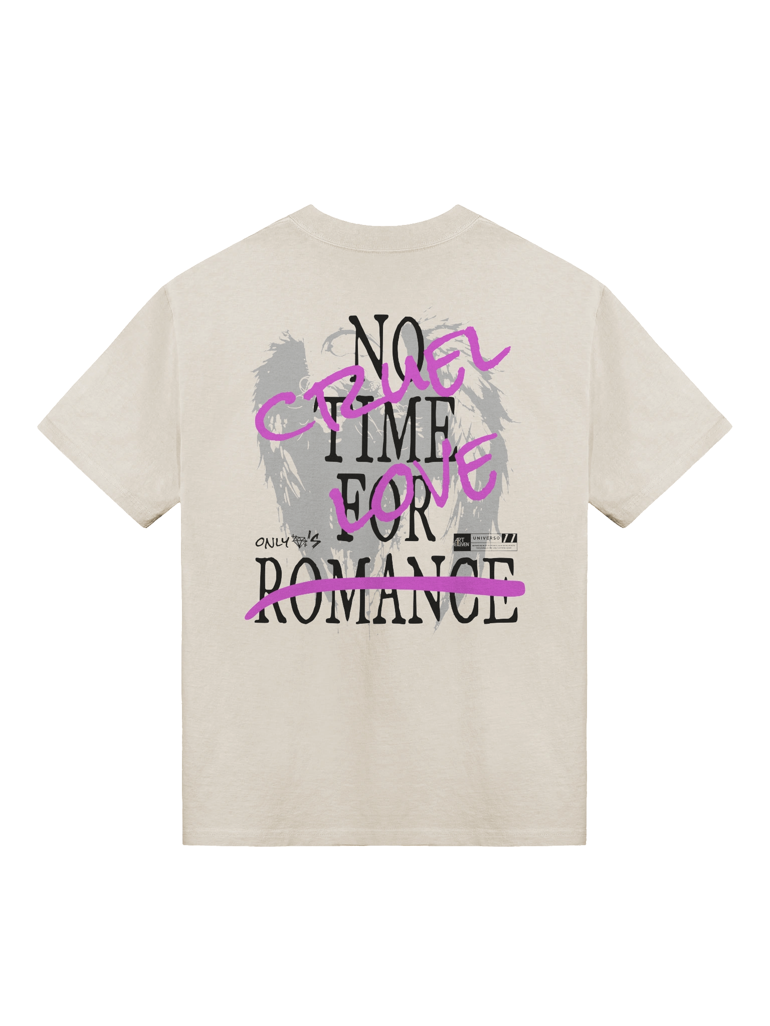 "No Angels Here" Tee: Cruel Love, Sweet Pain. 💔 product image (2)