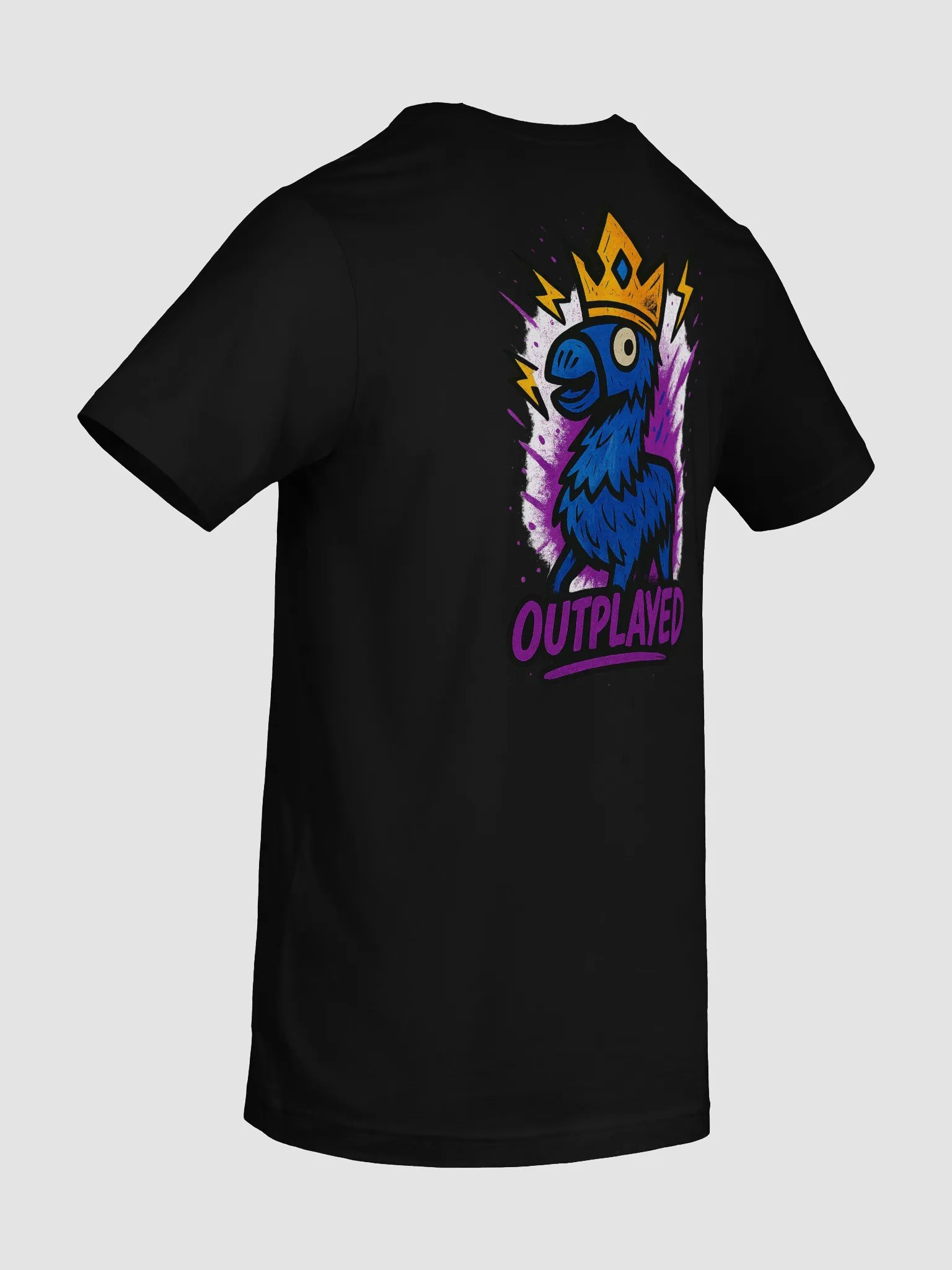 Outplayed Crown Llama Tee – Badge Front / Full Back Print product image (10)