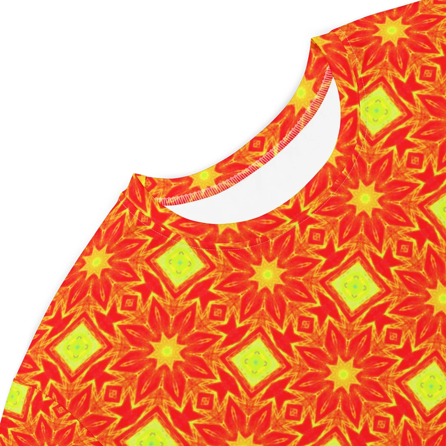 Abstract Repeating Orange Flower T Shirt Dress product image (5)