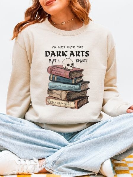 Dark Arts Lover Minimalist Cozy Fall Sweatshirt product image (3)