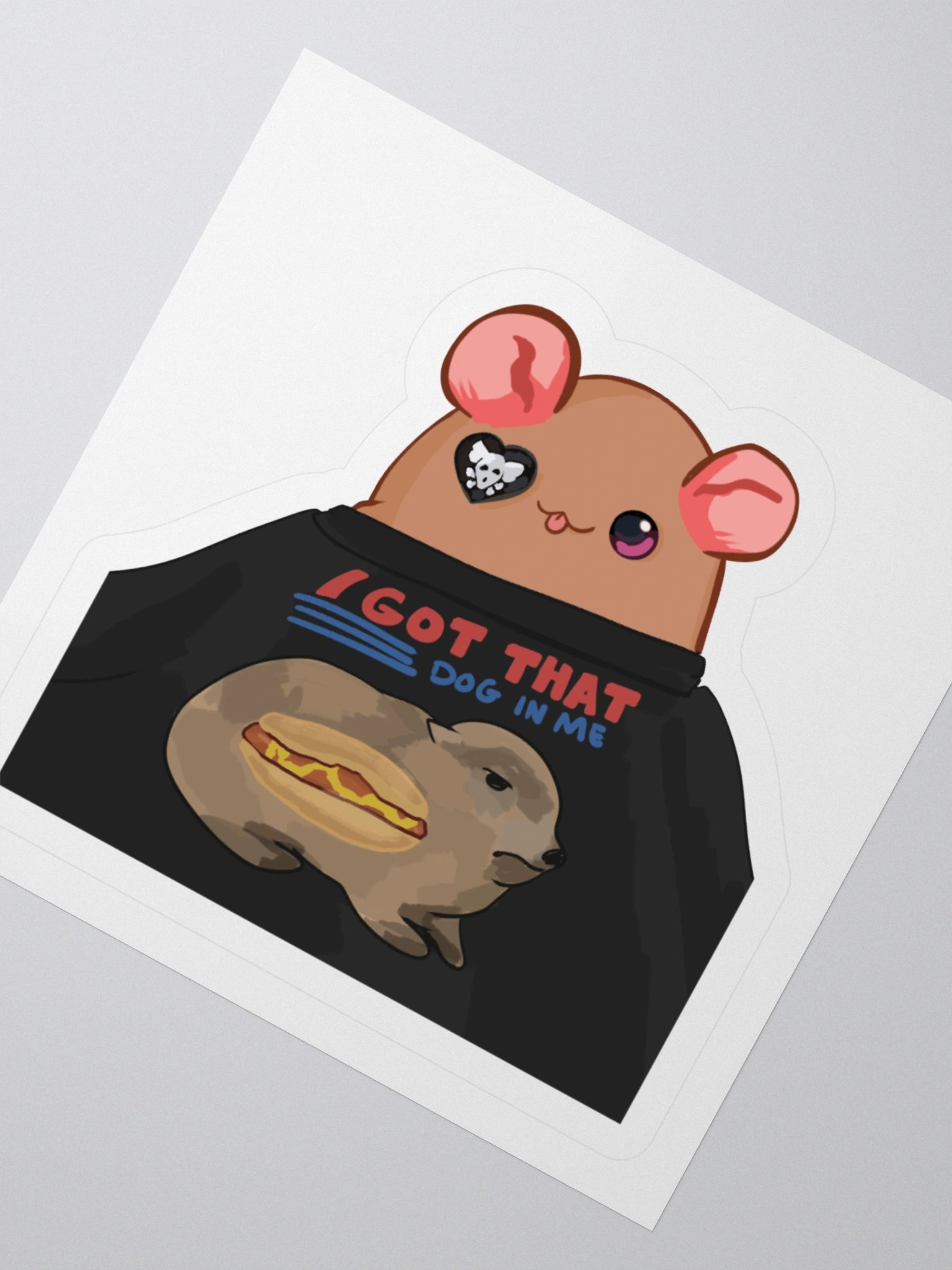 Potato Rat Dog In Me Kiss Cut Sticker product image (2)