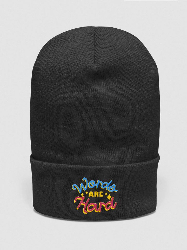 Words Are Hard Cuffed Beanie product image (8)
