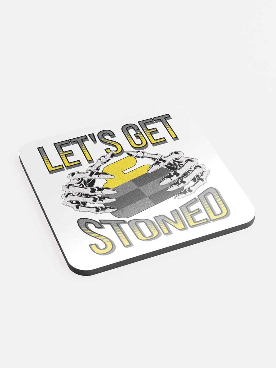 Lets Get Stoned Curling Funky Skeleton Coaster product image (3)