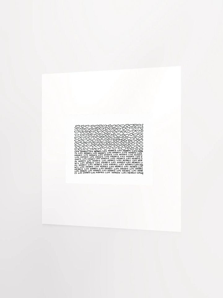 Lips Hearts card print product image (3)
