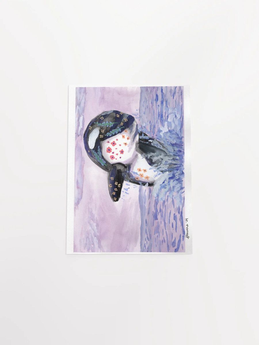 floral orca 06 - gouache - print product image (5)