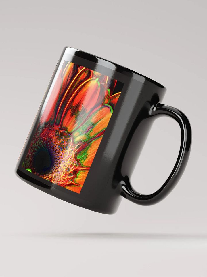 Orange Gerbera Daisy Black Coffee Mug product image (3)