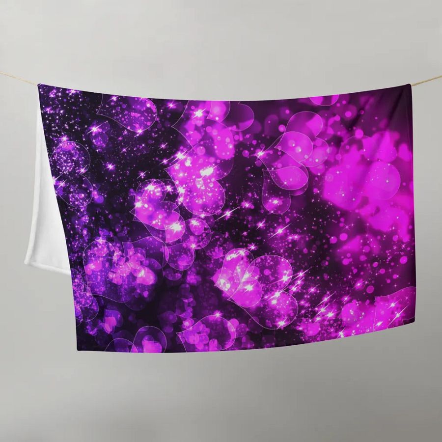 Bokeh Hearts Throw Blanket product image (21)