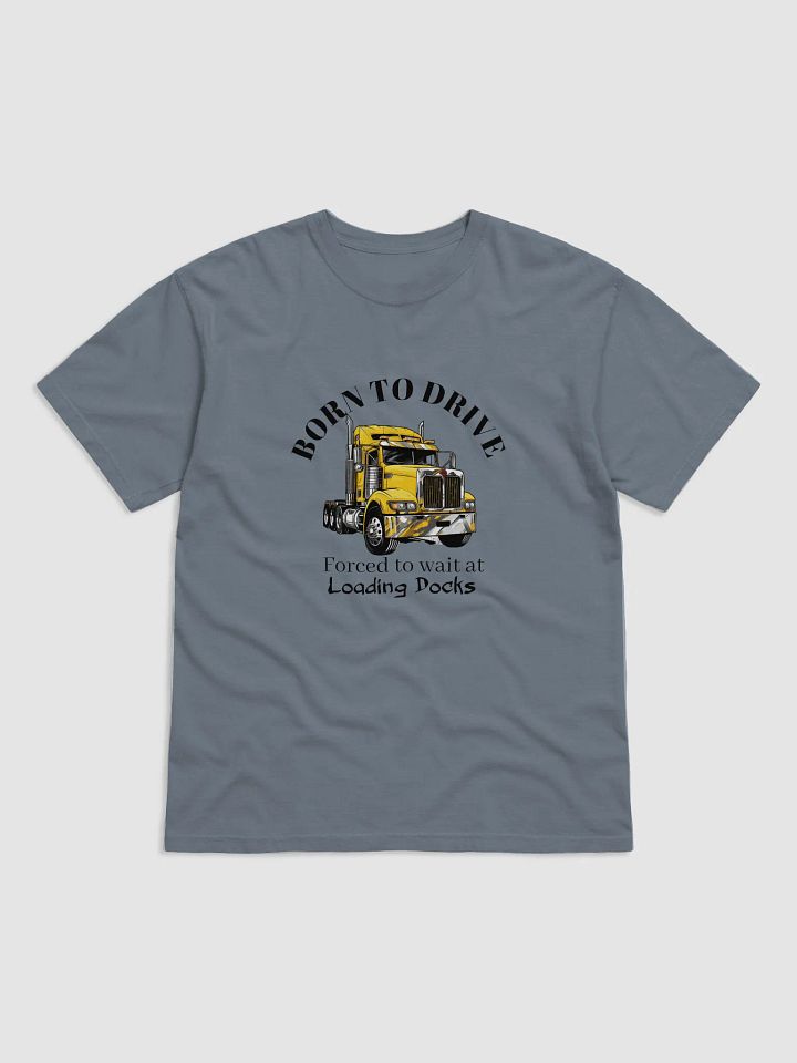 Stylized Yellow Semi-Truck Illustration T-Shirt product image (2)