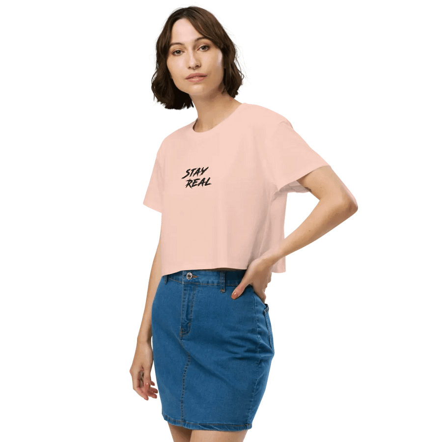 Stay REAL Embroidered Crop Top product image (9)