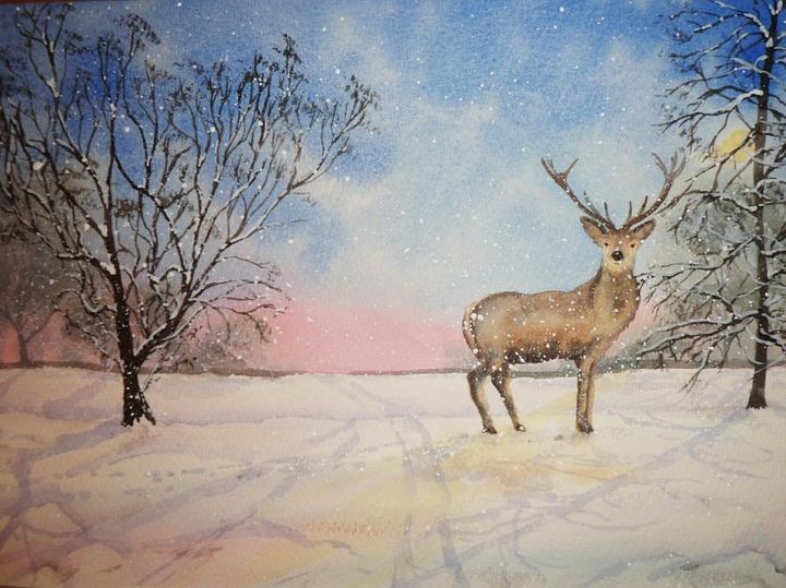 Deer In Snow Step By Step Worksheet product image (1)
