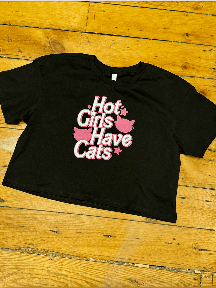 Hot Girls Have Cats Crop Top product image (2)