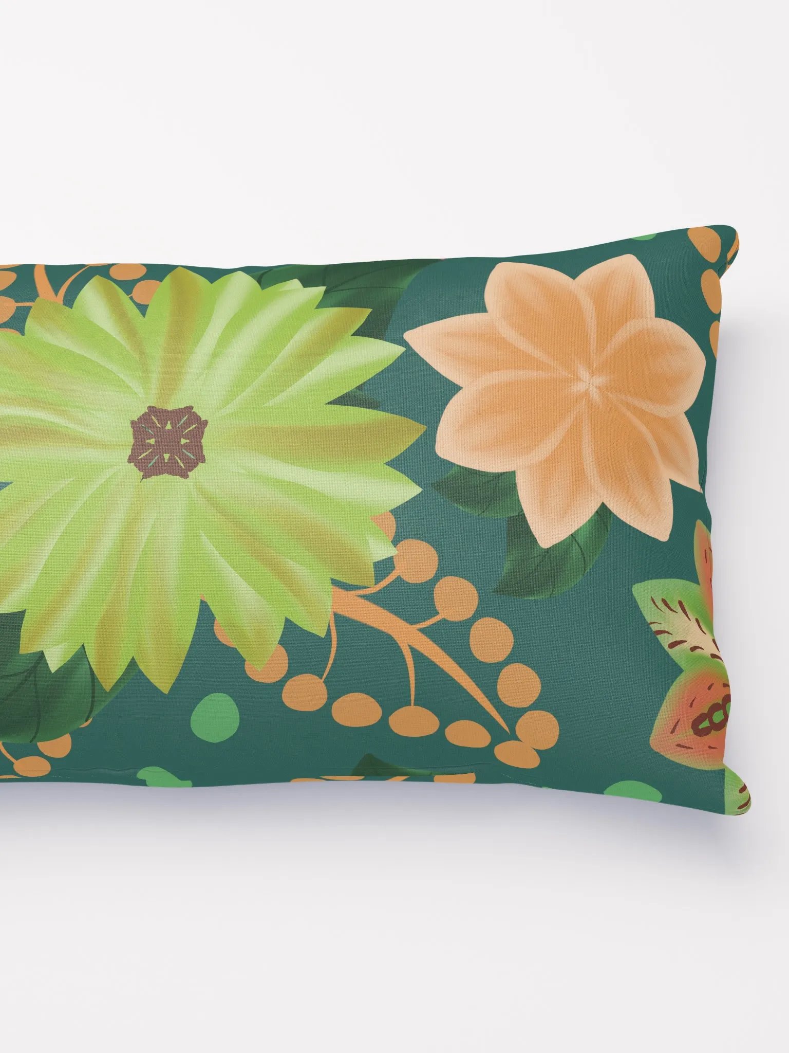 El Yunque Teal Floral Pillow product image (4)